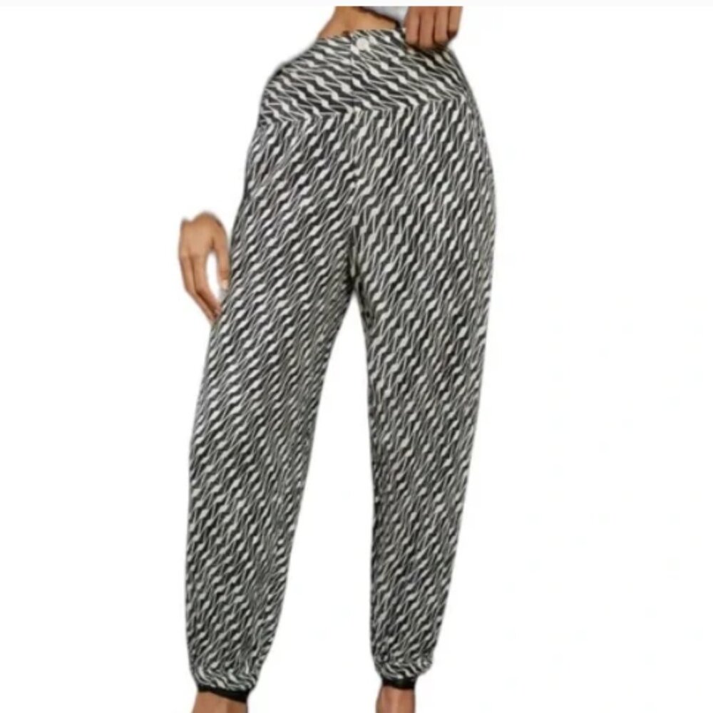 🖤 Anthropologie Harlem Bolt Print Linen Blend Joggers (4) 🖤